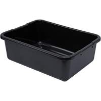 All-Purpose Ribbed-Bottom Storage Tub, 7" H x 15" D x 21" L, Plastic, Black OSI Industrial Sales