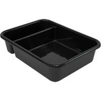 All-Purpose Compartmentalized Storage Tub, 7" H x 15" D x 20" L, Plastic, Black OSI Industrial Sales