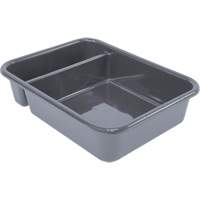 All-Purpose Compartmentalized Storage Tub, 5" H x 15" D x 20" L, Plastic, Grey OSI Industrial Sales