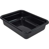All-Purpose Flat-Bottom Storage Tub, 5" H x 17" D x 22" L, Plastic, Black OSI Industrial Sales