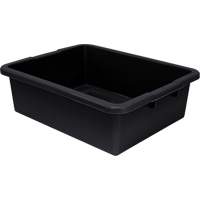 All-Purpose Ribbed-Bottom Storage Tub, 7" H x 17" D x 22" L, Plastic, Black OSI Industrial Sales