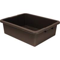 All-Purpose Ribbed-Bottom Storage Tub, 7" H x 17" D x 22" L, Plastic, Brown OSI Industrial Sales