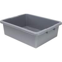 All-Purpose Ribbed-Bottom Storage Tub, 7" H x 17" D x 22" L, Plastic, Grey OSI Industrial Sales