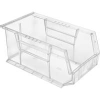 Crystal Clear Ultra Bins, 8-1/4" W x 7" H x 14-3/4" D, Clear OSI Industrial Sales
