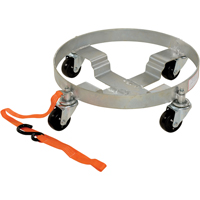 Chariots &agrave; &eacute;tages multiples pour baril, Acier, Capacit&eacute;e 900 lb, Diam&egrave;tre 19", Roue en Caoutchouc OSI Industrial Sales