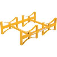 Porte-barils empilable en acier, 2 barils, Capacit&eacute; de 1600 lb, 45-1/2" la x 29-7/8" p x 12-3/4" h OSI Industrial Sales