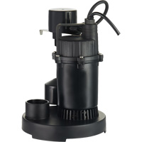 Thermoplastic Submersible Sump Pump, 2560 GPH, 115 V, 4.6 A, 1/3 HP OSI Industrial Sales