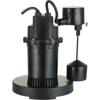 Thermoplastic Submersible Sump Pump, 2560 GPH, 115 V, 4.6 A, 1/3 HP OSI Industrial Sales