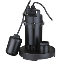 Thermoplastic Submersible Sump Pump, 2560 GPH, 115 V, 4.6 A, 1/3 HP OSI Industrial Sales