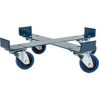 Chariot pour baril, Acier, Capacit&eacute;e 1400 lb, Diam&egrave;tre 24", Roue en &eacute;lastique bleu OSI Industrial Sales