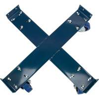 Chariot pour baril, Acier, Capacit&eacute;e 1400 lb, Diam&egrave;tre 24", Roue en &eacute;lastique bleu OSI Industrial Sales