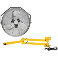 Industrial Workstation Fan Kit with Double Locking Arm, 18" Dia., 3 Speeds OSI Industrial Sales