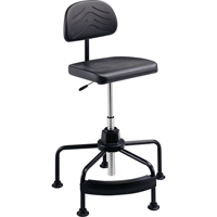 Industrial Seating, Stationary, Adjustable, 17" - 35", Polyurethane Seat, Black OSI Industrial Sales