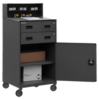 Shop Desk, 23" W x 20" D x 51" H, Grey OSI Industrial Sales