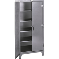 Armoires de rangement Rough & Tough, Acier, 4 Tablettes, 72" h x 48" la x 24" P, Gris OSI Industrial Sales
