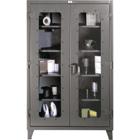 Clearview Cabinets, Steel, 4 Shelves, 60" H x 48" W x 24" D OSI Industrial Sales