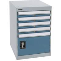 &eacute;tabli sur pi&eacute;destal avec une porte & quatre tiroirs, 4 Tiroirs, 18" la x 21" p x 28" h OSI Industrial Sales