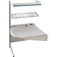 Postes de travail modulaires ergonomiques - Exemples de configurations - A-SC Ajouts de coin &agrave; un c&ocirc;t&eacute;, 36" la x 28" p x 84" h, Ajout de coin &agrave; un c&ocirc;t&eacute; OSI Industrial Sales