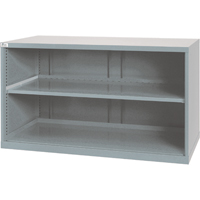 Shelf Cabinets, Steel, 33-1/2" H x 56-1/2" W x 28-1/2" D, Light Grey OSI Industrial Sales