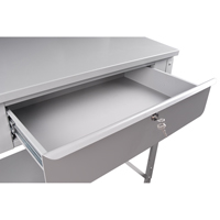 Open Floor Style Shop Desk, 34-1/2" W x 30" D x 53" H, Grey OSI Industrial Sales