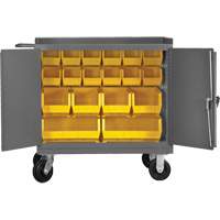 Mobile Workbench Cabinet with Bins, Steel Surface OSI Industrial Sales