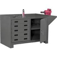 Stationary Workstation, Steel Surface, 60-1/8" W x 24-1/4" D x 36-1/4" H OSI Industrial Sales
