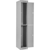 Clean Line Lockers, 2 -tier, Bank of 4, 48" x 18" x 72", Steel, Grey, Rivet (Assembled) OSI Industrial Sales