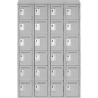 Clean Line Lockerette , 6 -tier, Bank of 4, 48" x 18" x 78", Steel, Grey, Rivet (Assembled) OSI Industrial Sales