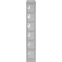 Petits casiers Clean Line, 6 niveaux, 12" x 18" x 82", Acier, Gris, Rivet (assembl&eacute;) OSI Industrial Sales