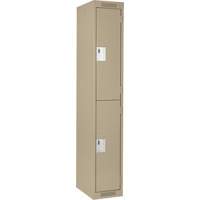 Casiers Clean Line, 2 niveaux, 12" x 18" x 72", Acier, Beige, Rivet (assembl&eacute;) OSI Industrial Sales