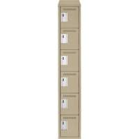 Petits casiers Clean Line, 6 niveaux, 12" x 18" x 78", Acier, Beige, Rivet (assembl&eacute;) OSI Industrial Sales