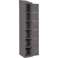 Clean Line Lockerette, 6 -tier, Bank of 4, 48" x 18" x 78", Steel, Charcoal, Rivet (Assembled) OSI Industrial Sales