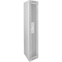 Clean Line Lockers, 12" x 15" x 72", Steel, Grey, Rivet (Assembled), Perforated OSI Industrial Sales