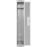 Clean Line Lockers, 12" x 15" x 72", Steel, Grey, Rivet (Assembled), Perforated OSI Industrial Sales