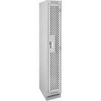 Clean Line Lockers, 12" x 18" x 76", Steel, Grey, Rivet (Assembled), Perforated OSI Industrial Sales