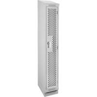 Clean Line Lockers, 12" x 18" x 82", Steel, Grey, Rivet (Assembled), Perforated OSI Industrial Sales
