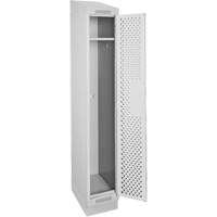 Clean Line Lockers, 12" x 18" x 82", Steel, Grey, Rivet (Assembled), Perforated OSI Industrial Sales