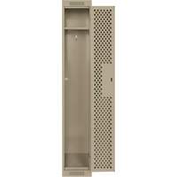 Casiers Clean Line, 12" x 15" x 72", Acier, Beige, Rivet (assembl&eacute;), Perfor&eacute; OSI Industrial Sales