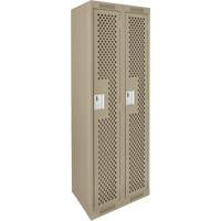 Casiers Clean Line, Bloc de 2, 24" x 15" x 72", Acier, Beige, Rivet (assembl&eacute;), Perfor&eacute; OSI Industrial Sales