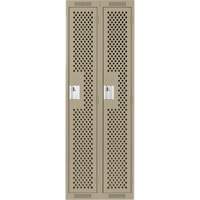 Casiers Clean Line, Bloc de 2, 24" x 15" x 72", Acier, Beige, Rivet (assembl&eacute;), Perfor&eacute; OSI Industrial Sales