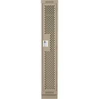 Clean Line Lockers, 12" x 15" x 76", Steel, Beige, Rivet (Assembled), Perforated OSI Industrial Sales