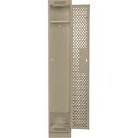 Clean Line Lockers, 12" x 15" x 76", Steel, Beige, Rivet (Assembled), Perforated OSI Industrial Sales