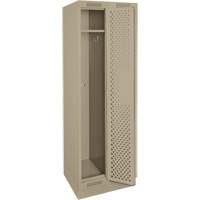 Clean Line Lockers, Bank of 2, 24" x 15" x 76", Steel, Beige, Rivet (Assembled), Perforated OSI Industrial Sales
