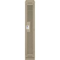 Clean Line Lockers, 12" x 12" x 82", Steel, Beige, Rivet (Assembled), Perforated OSI Industrial Sales