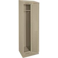 Clean Line Lockers, Bank of 2, 24" x 12" x 82", Steel, Beige, Rivet (Assembled), Perforated OSI Industrial Sales