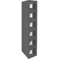 Assembled Lockerettes Clean Line Perforated Economy Lockers, 6 -tier, 18" x 72" x 12", Steel OSI Industrial Sales