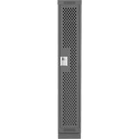 Clean Line Lockers, 12" x 15" x 76", Steel, Charcoal, Rivet (Assembled), Perforated OSI Industrial Sales