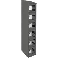 Assembled Lockerettes Clean Line Perforated Economy Lockers, 6 -tier, 18" x 72" x 12", Steel OSI Industrial Sales