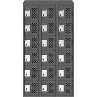 Assembled Lockerettes Clean Line Perforated Economy Lockers, 6 -tier, Bank of 3, 18" x 72" x 12", Steel OSI Industrial Sales