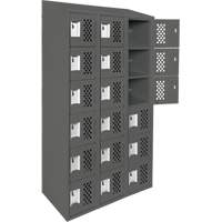 Assembled Lockerettes Clean Line Perforated Economy Lockers, 6 -tier, Bank of 3, 18" x 72" x 12", Steel OSI Industrial Sales
